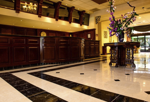 Rezeption des Plaza Campeche Hotel